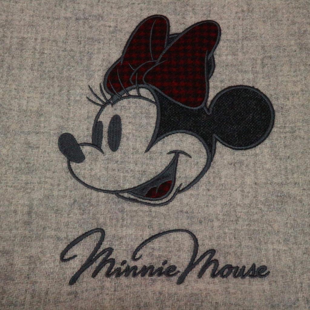 Marushin Tote Bag Disney Minnie H35 X W32 X D8cm Big Cute Ribbon UK MOON Company Wool Fabric 2335021300 (excluding Handle)