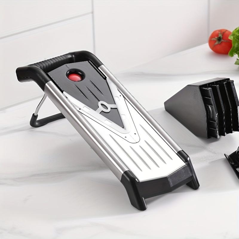 1 шт., Кухонный слайсер, Слайсер для овощей из нержавеющей стали, Слайсер-мандолина для продуктов с регулируемой толщиной для картофеля, овощей, лука, Многофункциональный овощ