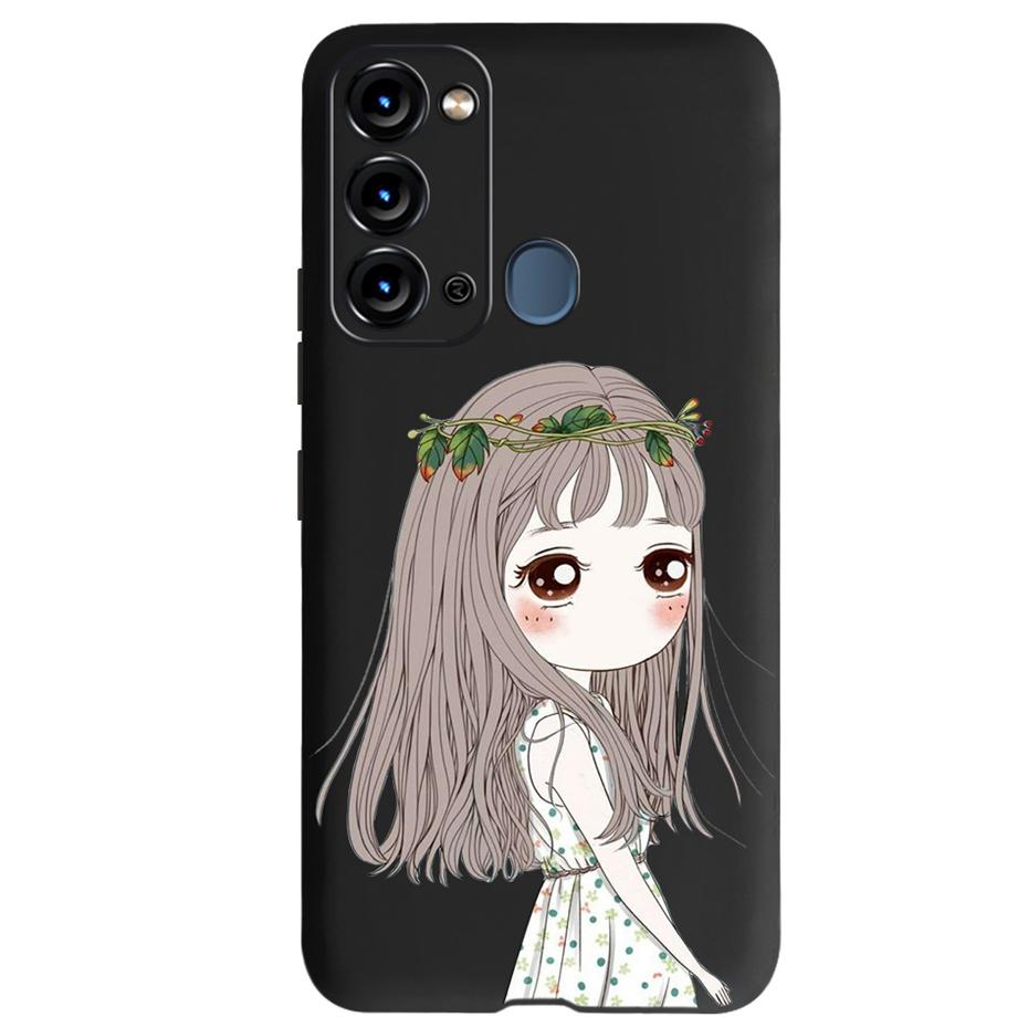 Чехол для ITEL Vision 3 Модный Чехол-Кот Подсолнух для Телефона Для Itel S17 S 17 S661W Мягкий ТПУ Черный Силиконовый Чехол Бампер Vision3