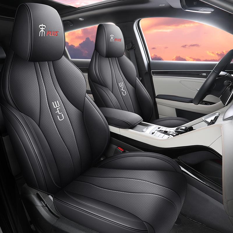 BYD Song Plus Leather Seat Cover – Full Surround, 5-Seat, All-Season Cushion.