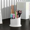 Dustproof Makeup Brush Holder With Lid 360° Rotating Eyebrow Pencil Storage Box  Office