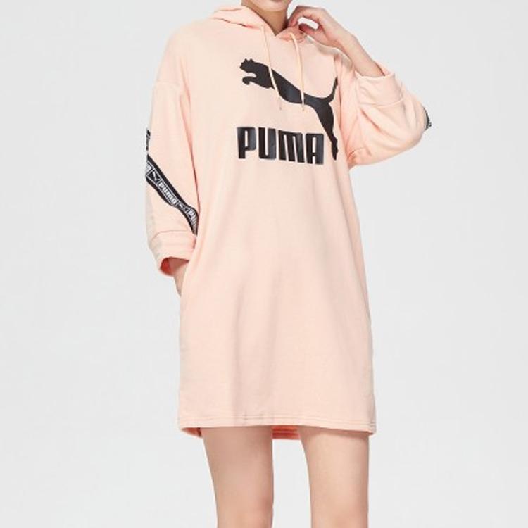 PUMA Women's Classics Tape Hooded Dress Pink 596026-88