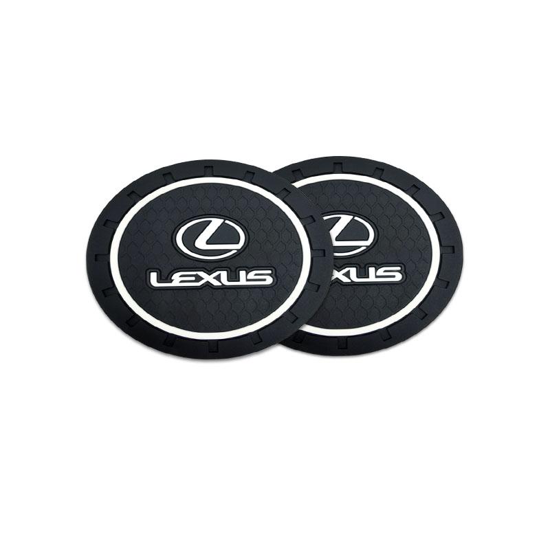 Interior Stickers Car Coaster Pad Anti-slip Anti Coaster Water Cup Slot Decorate Accessories For Lexus NX LS UX LM LX GX LC RZ I