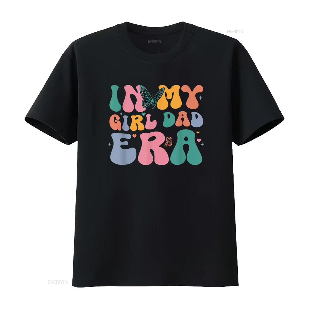 Groovy Retro In My Girl Dad Era T Shirt Vintage Washed Soft Fashion Top For Everyday Wear Slightly Breathable Casual