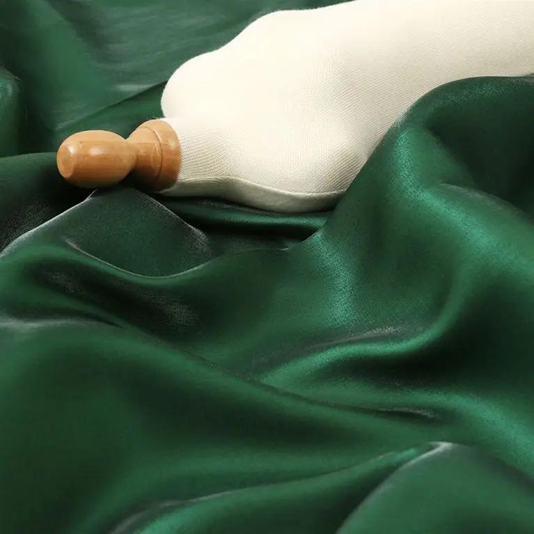 Smooth Gradient Reflective Fabric Shiny Per Meter for Shirt Skirt Wedding Dress Doll Clothes Diy Sewing Designer Cloth Soft Blue
