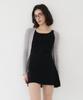 Bye Bye Seop U-Neck Sleeveless Mini Dress Black [T51]