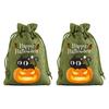 Стильные ручной работы Party Bags 2 шт. Хэллоуин Тыква на завязках для конфет и угощений, Ретро джутовые фестивальные сумки, Мешки для угощений на Хэллоуин, Портативные Goodie