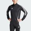 adidas Тренировочная футболка Tiro 24 с воротником-стойкой в полоску, длинным рукавом, мужская, черная IJ9963