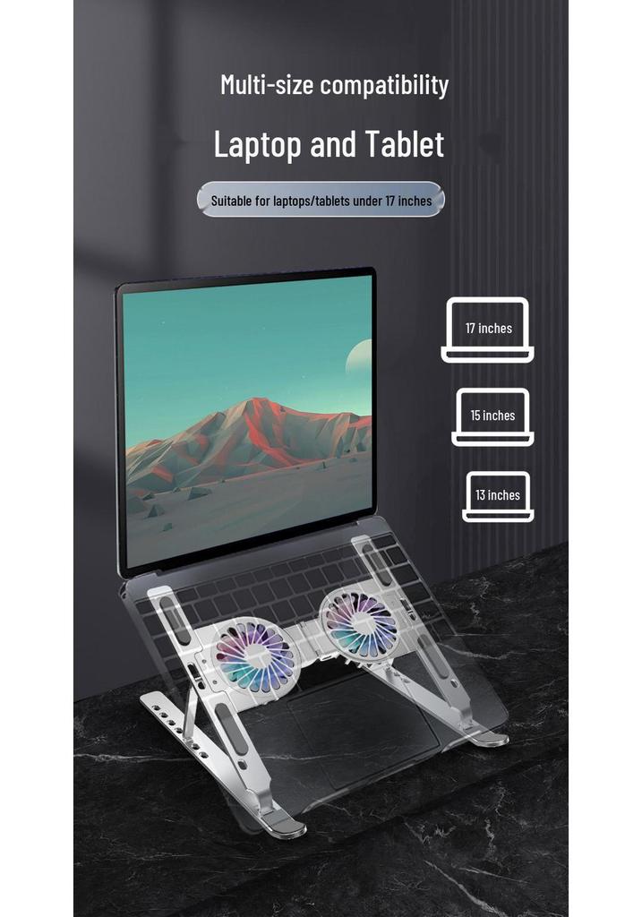 Складная алюминиевая подставка для ноутбука C9Pro с охлаждением и регулировкой высоты