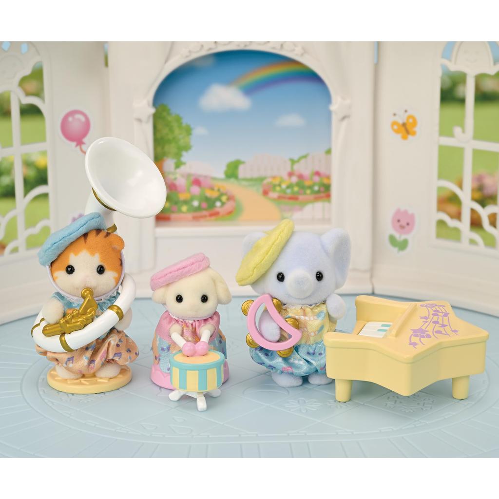 Набор «Утренник в детском саду Sylvanian Families» Музыкальная группа «До-ре-ми» Сертифицировано ST Mark Возраст 3+ Игрушка Кукольный домик Sylvanian Families Epoch [Детский сад - -] S-78 3+ Co.,