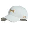 Embroidered Casual CA839 [White Fang] Cap, Cap, Hat, Outdoor, Fishing, Men's, Women's, (White)