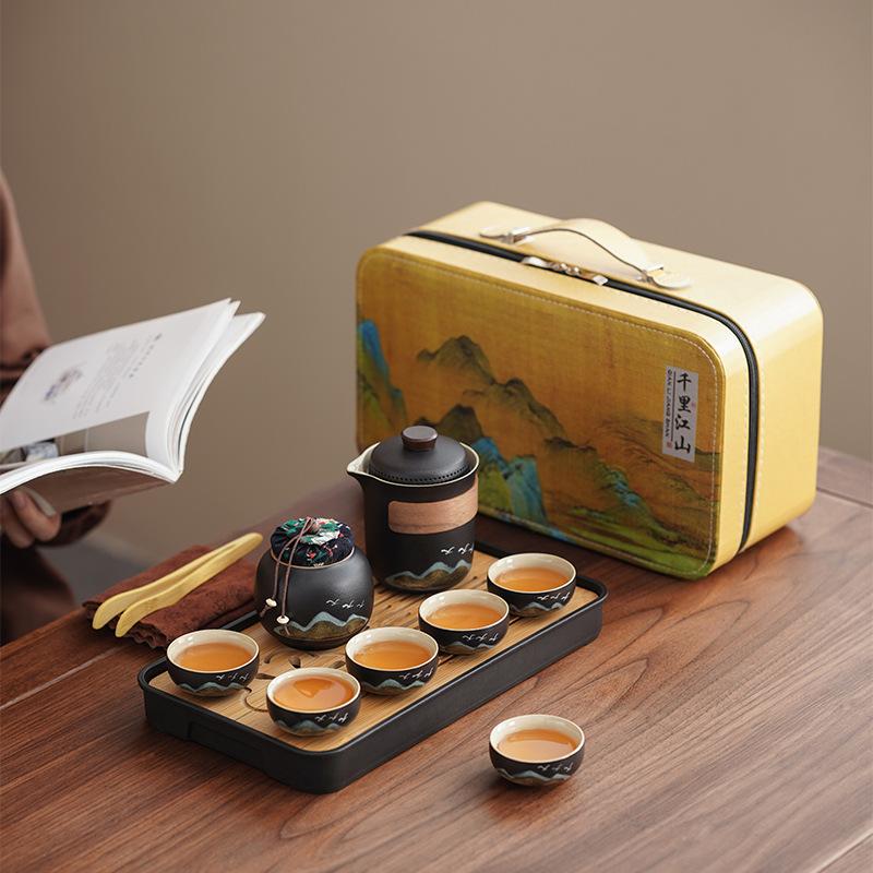 Travel tea set, high-end practical gifts, company annual meeting business activities commemorative gifts