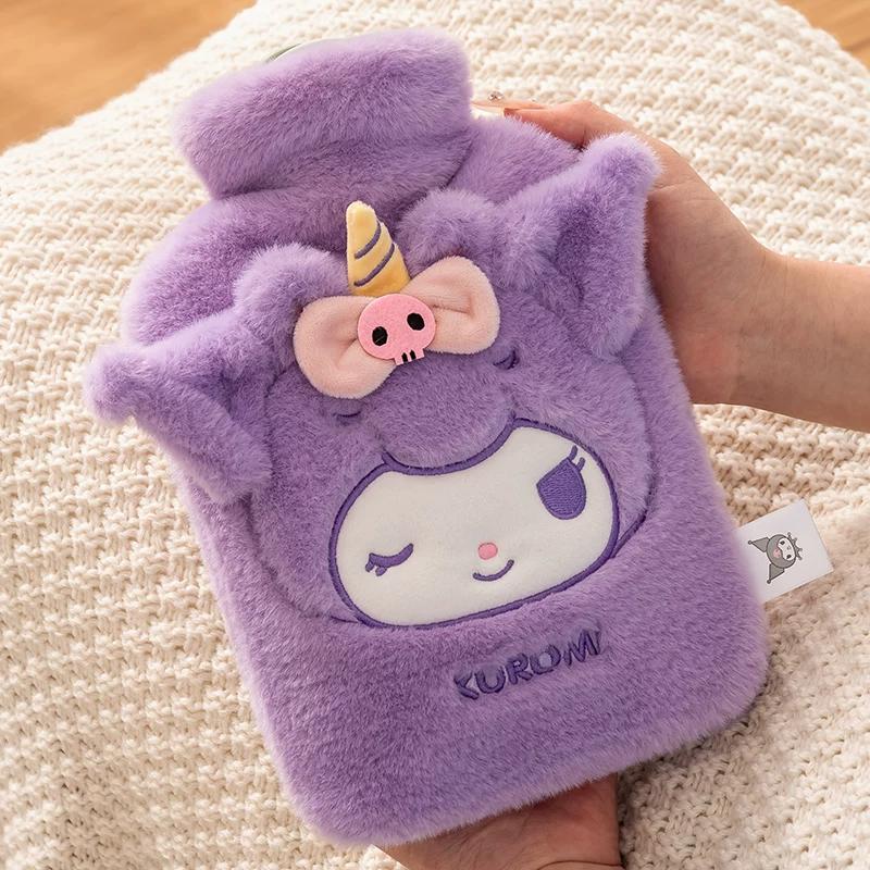 Water-Filled Hot Water Bottle Sanrio Officially Licensed Cute Plush Hand Warmer for Girls, Hot Compress for Stomach, Warming Bed Artifact