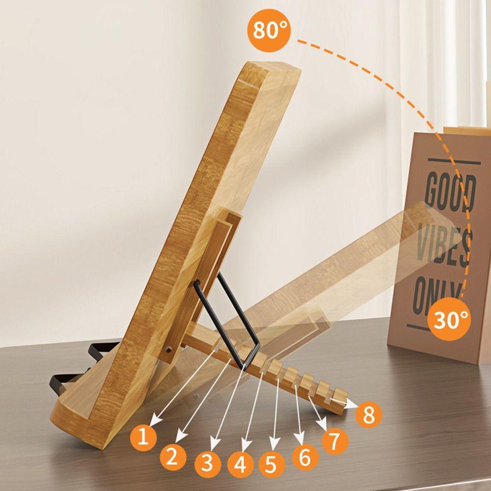 8 Adjustable Tilt Angles Reading Holder Comfortable Reading Cookbook Bracket Study Room