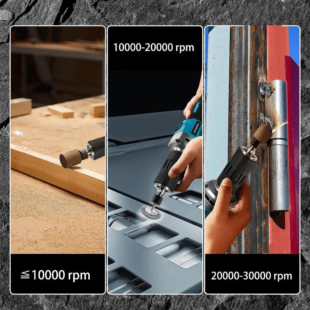 Brushless Electric Die Grinder 6mm Variable Speed Rotary Tools Cordless Engraving Power Tool For Makita 18V Battery