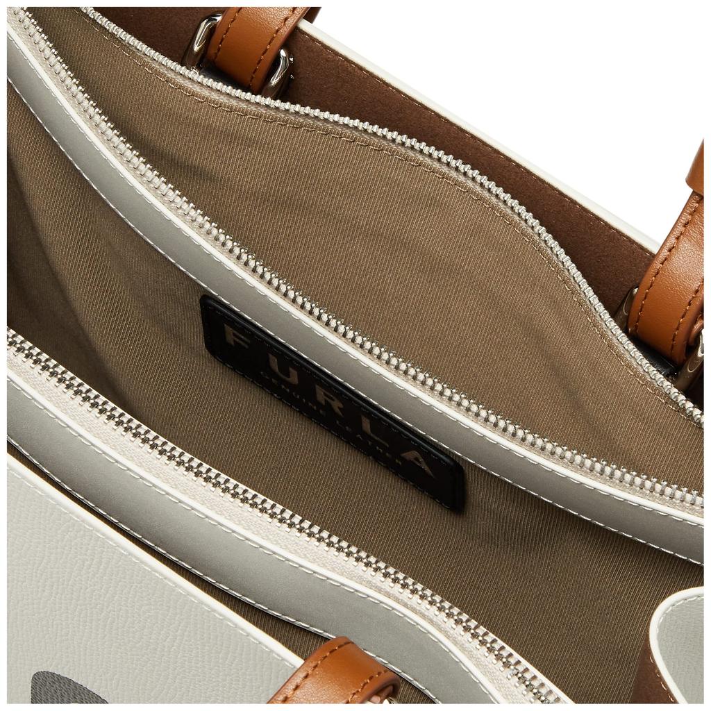 Furla Сумка-тоут в стиле VARSITY цвета Маршмеллоу и женская в цвете Nero.