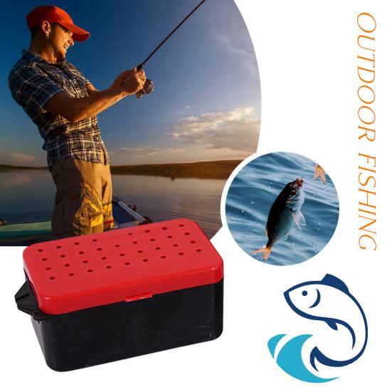 Портативный контейнер для живой наживки с ручкой, двухслойный кейс для переноски рыболовных приманок, рыболовные снасти, опарыш, червь, земляной червь, рыбалка
