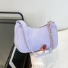 Женская вельветовая сумка через плечо Стильная сумка с верхней ручкой Сумка-полумесяц Простая сумка под мышку для покупок, на работу, на свидание