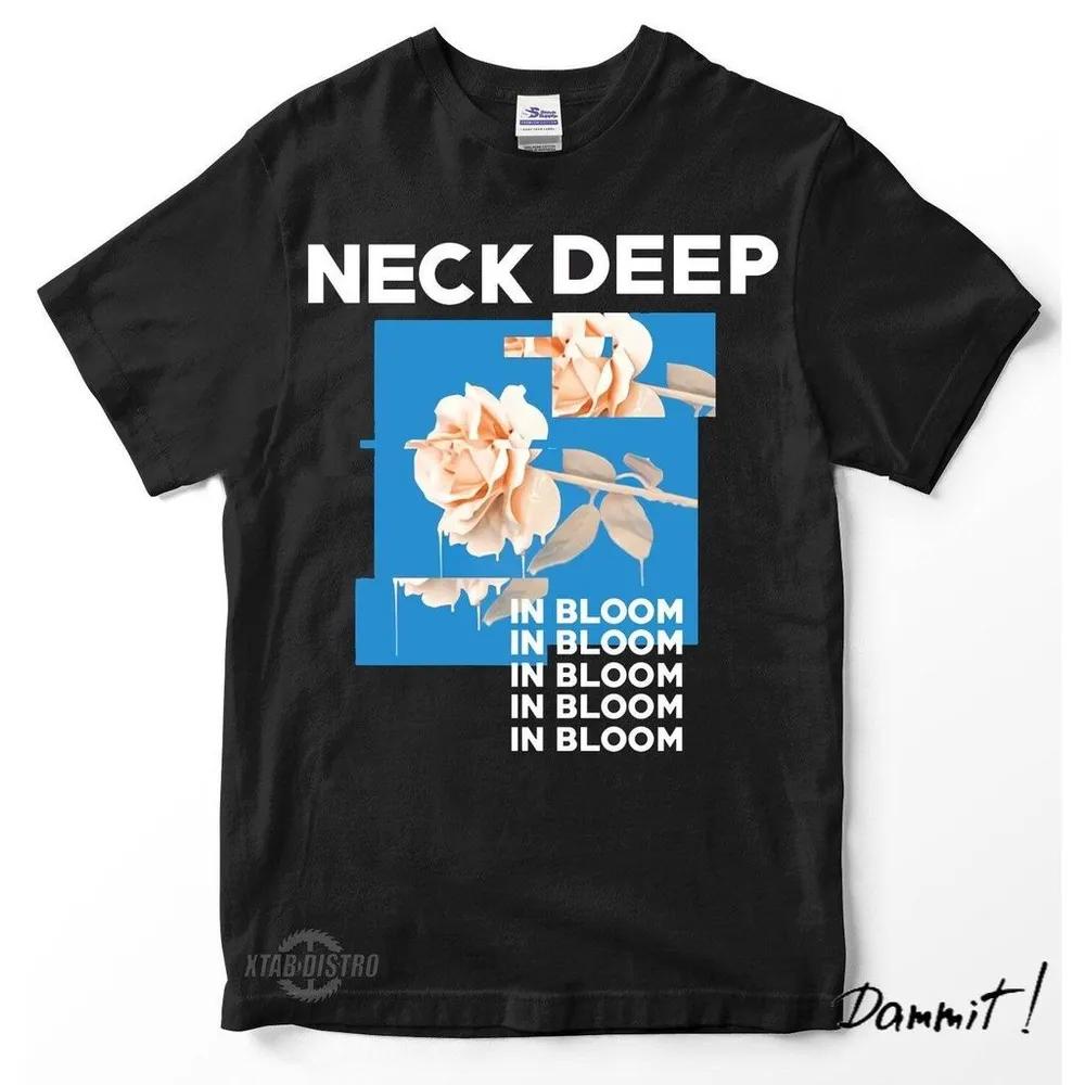 Unisex Short Sleeve Crew Neck Cotton T Shirt Neck Deep In Bloom