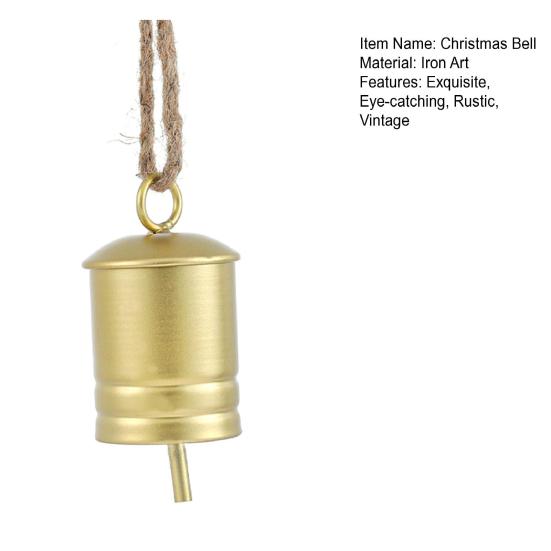 Деревенский Рождественский Колокольчик Коровы Винтажный Металлический Колокольчик с Джутовой Веревкой Ручной Работы Колокольчики Ветра Настенный Декор для Рождественской Новогодней Вечеринки