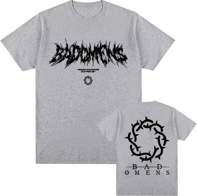 Смешная футболка с графическим принтом логотипа группы Bad Omens для мужчин и женщин, модная хип-хоп, винтажные футболки, мужская повседневная футболка большого размера с коротким рукавом