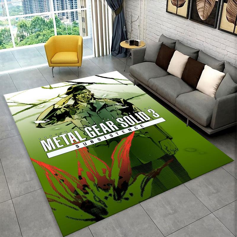 Игровой ковер Metal Gear Solid Мультяшный Нескользящий коврик для гостиной, спальни, игровой комнаты, Мягкий ковер Напольный коврик Декор для дома Детская комната