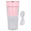 Electric Fruit Mixer Multi Functional Portable Cordless Mini 6 Blades Juicer Cup Blender Pink
