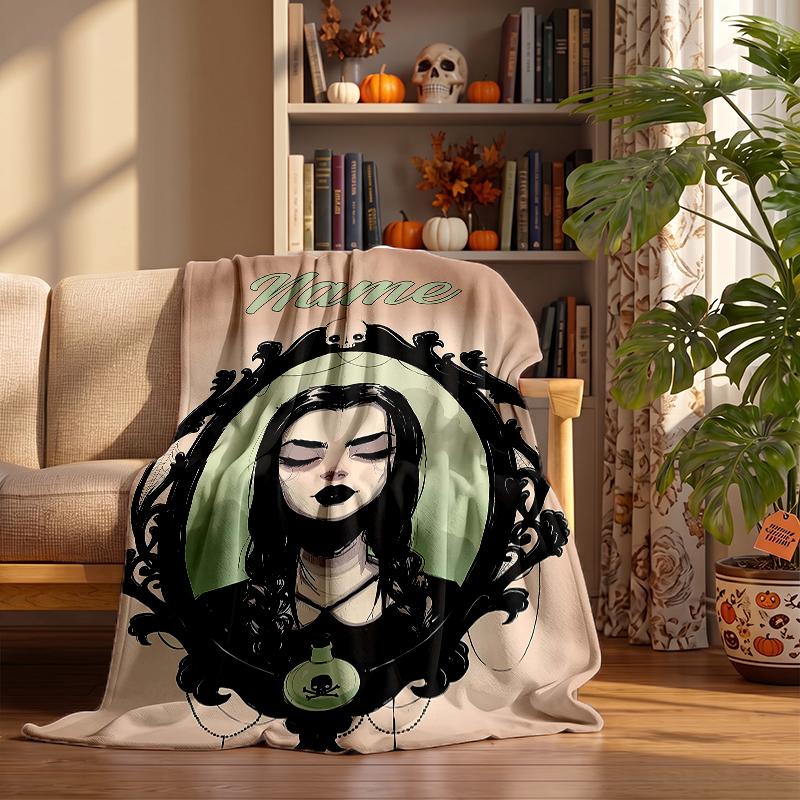 Wednesday Custom Flannel Blankets Soft Warm Cozy Throws for Home Decor Holiday Gifts