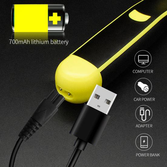 Мужская электробритва, двустороннее лезвие, водонепроницаемая перезаряжаемая мини-бритва для путешествий, портативный триммер для волос, инструмент для удаления бороды, подарок отцу и парню