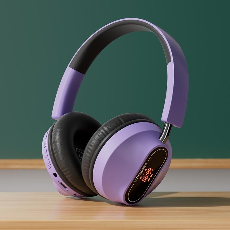 Цифровой дисплей Беспроводные Bluetooth-наушники Гарнитуры с шумоподавлением Hi-Fi Стереонаушники Спортивные геймерские наушники Поддержка TF/FM