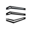 Fireplace Grille KRATKI LUFT Black 9x80x40 Right Ventilation Set 3pcs