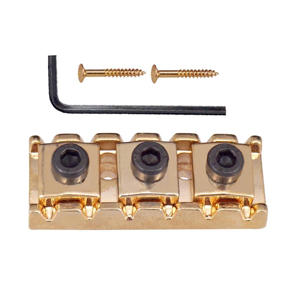 Durable Metal Clamp Guitar Strings Locking System with Screws Tremolo Bridge String Locks Nut Block