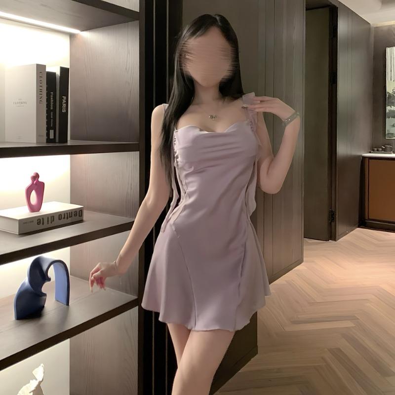 Сексуальное нижнее белье девушка платье на подтяжках ночной клуб новое сексуальное облегающее ночное платье домашнее атласное униформа qqny женщина