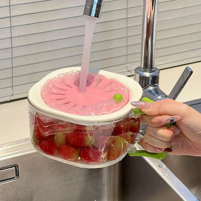 Кран для мытья овощной раковины, корзина для слива фруктов, новая модель 2025 года, пищевой класс, кухонный маленький инструмент, корзина для мытья