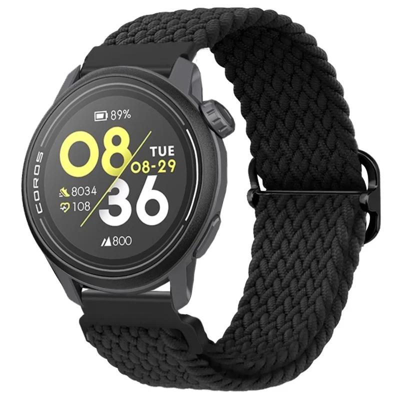 Нейлоновый плетеный ремешок 20/22 мм для COROS APEX 4/PACE Pro/4 3 2 Регулируемый браслет для CMF Watch 3/2/1 Pro Suunto Race 2/S/Run