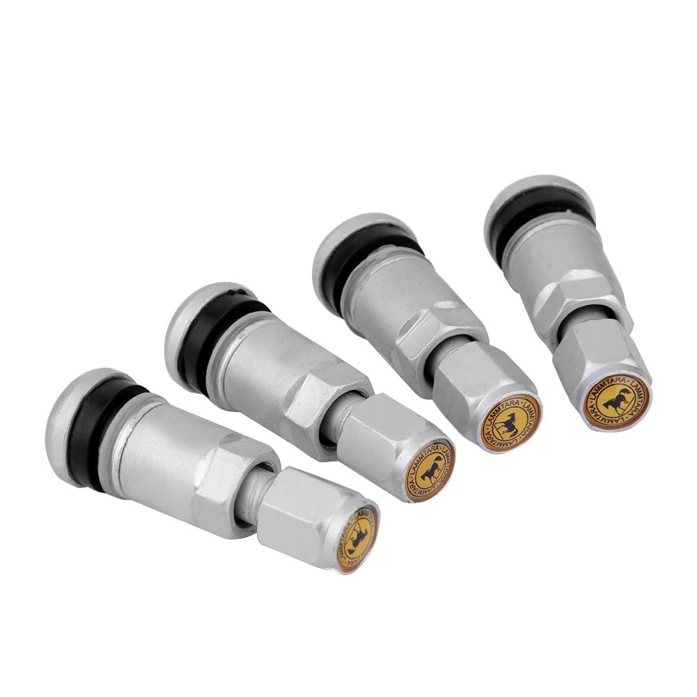 4 шт. универсальные автомобильные бескамерные колпачки для вентилей шин из алюминиевого сплава для велосипедных шин, колпачки для вентилей шин, круглая крышка для колес