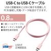 Elecom USB Type C Cable USB Power Delivery Compatible To USB4 Cable Pink Compatibility with iPhone 16 (USB-C USB-C) 0.8m [Verified Series]