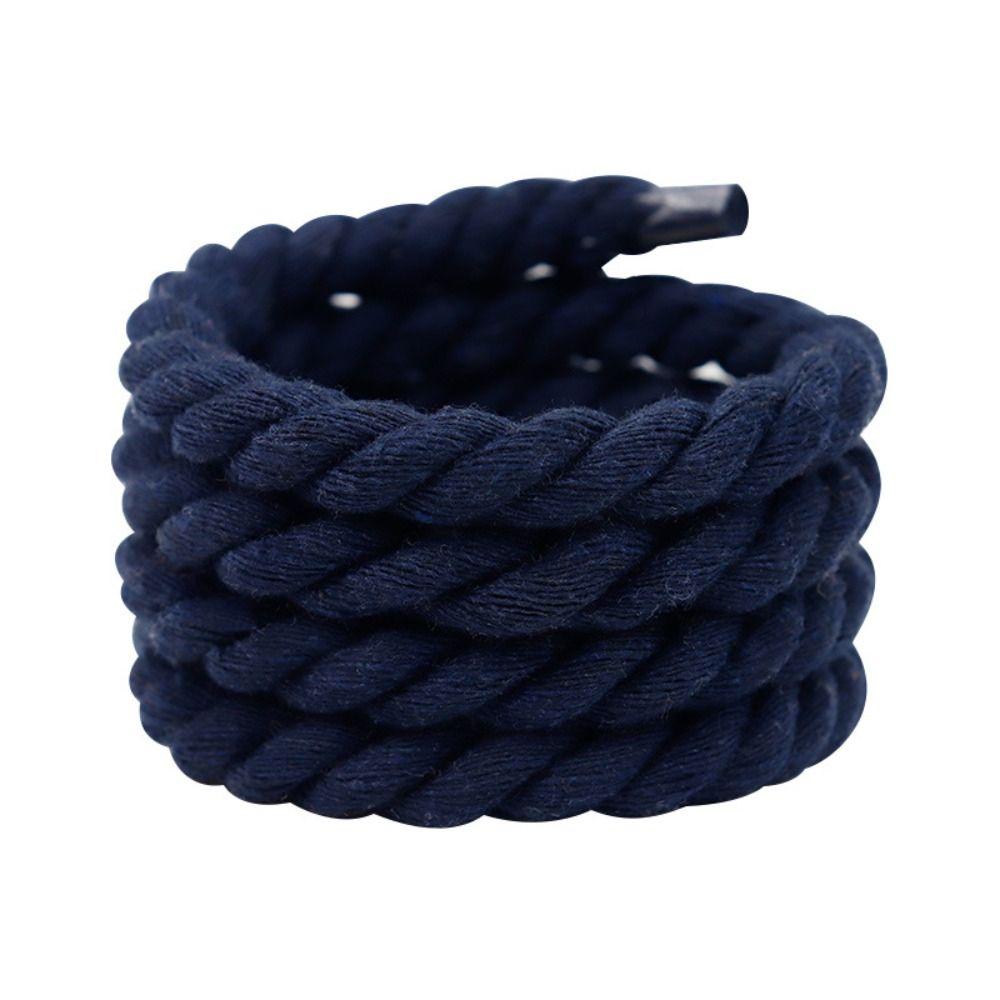 2PCS High Quality Solid Color Laces Round Bold Shoelaces Trendy Thick Rope Laces Women Men Sneakers