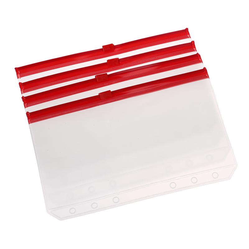4 шт. A6, карманы для переплета с 6 отверстиями, водонепроницаемые конверты из ПВХ, сумки на молнии