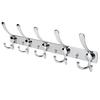 Stainless Steel 5 Hooks Wall Mount Coat Hook Towel Coat Hat Door Hanger Rack