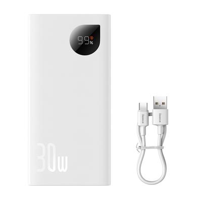 Adaman2 Powerbank 10000 мАч с цифровым дисплеем 2x USBA 1x USBC 30 Вт белый