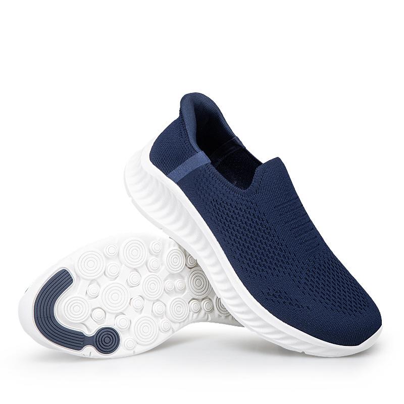 Sleeve casual sports shoes fly-woven light shoes men's large size four-season shoes summer breathable men's shoes