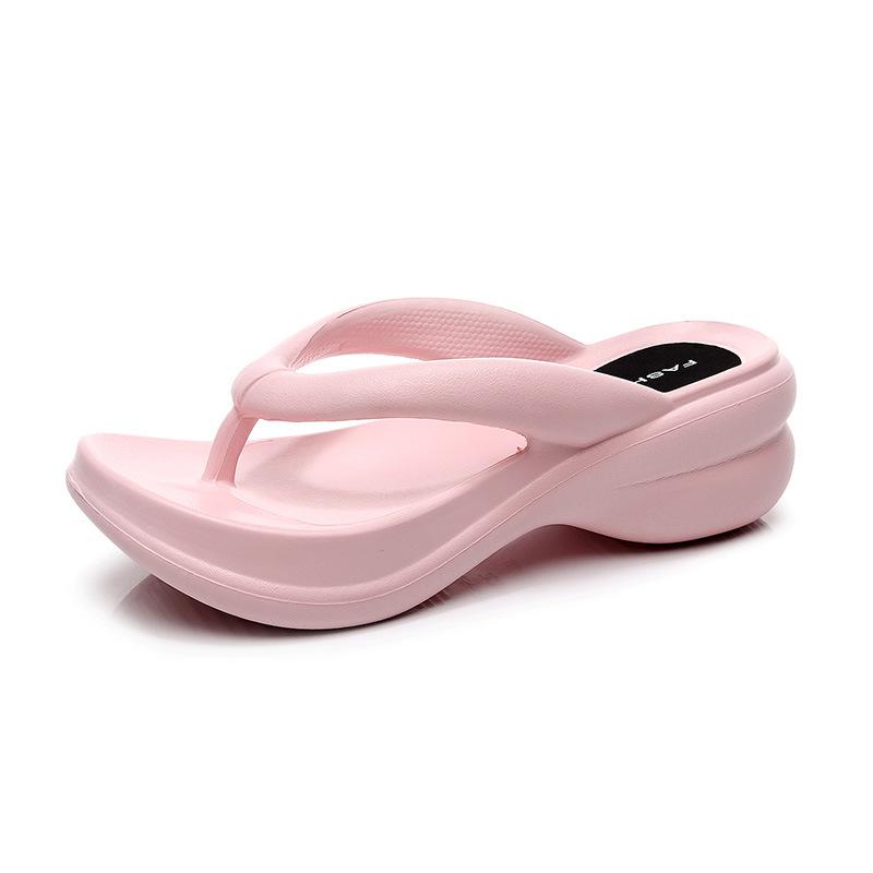 Fashion Summer Women Slippers EVA Soft Sides Shoes Garden Shoes Wedges Sweet Sandals Antiskid Female Platform Flip Flops For Women