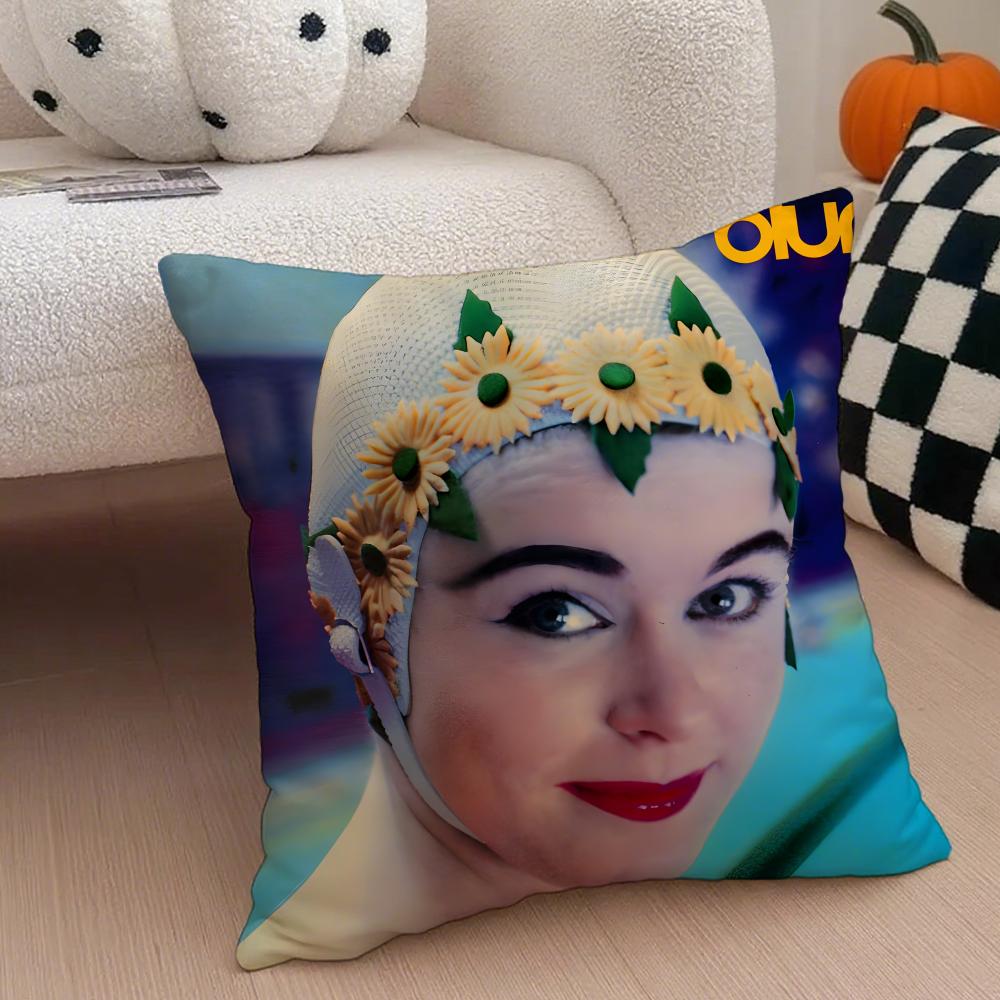 BBlur Band Cushion Cover Throw Pillow Cover Hidden Button Durable Polyester Chair Cushion