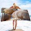 Пляжное Ракушка Морская звезда Полотенце Летнее Ванная комната Мягкое Впитывающее Многоцелевое Быстросохнущее Пескостойкое