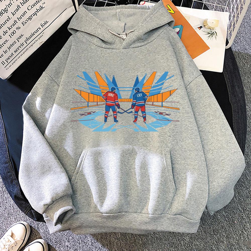 Худи для хоккея с подогревом Rivalry Jane & Lily Fan HOODIE В стиле манги Высококачественное для Осени/Зимы Свитшот с капюшоном на флисе