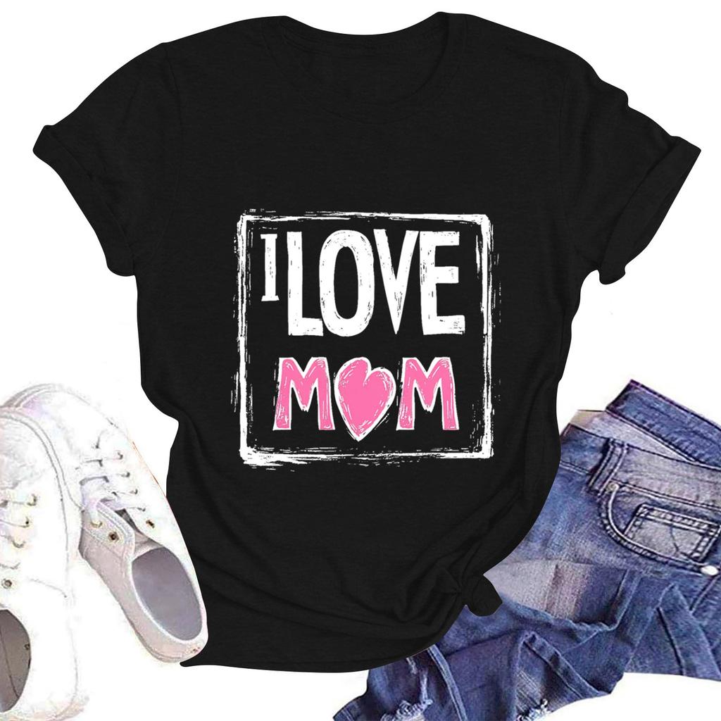 Женская повседневная футболка с круглым вырезом и коротким рукавом