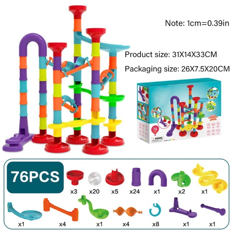 Creative Maze Race Track Toy Building Set Marble Track Puzzle Block Boy Girl Favor Children STEM Education Toy
