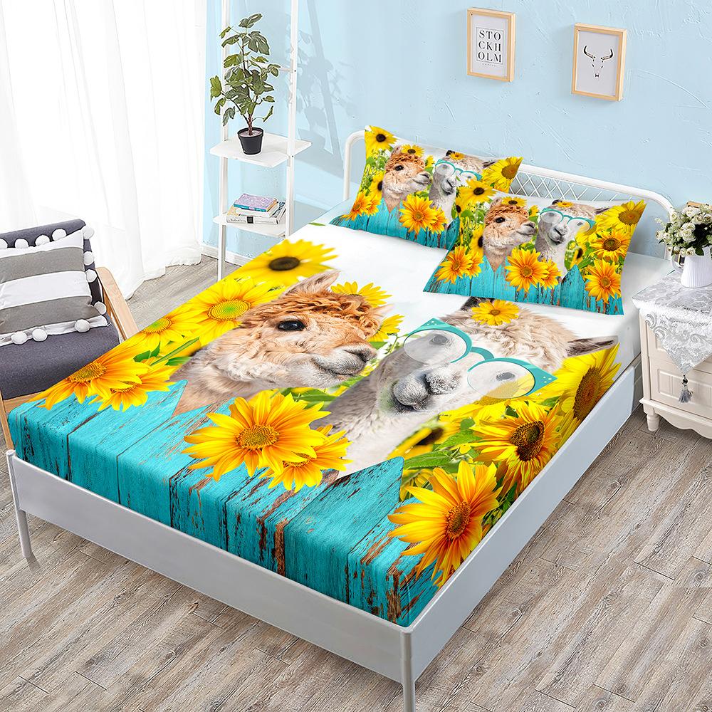 Three-Piece Mattress, Bedspread Animal Chameleon Bedding, Mattress Protective Cover