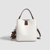 Premium commuter bucket bag versatile shoulder bag leather bag women's new women's oblique span bag